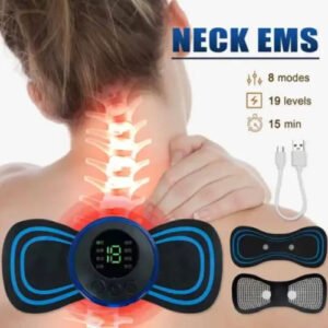 smart mini neck massager portable electronic stick double