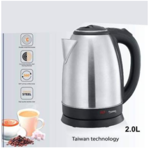 prestige electric kettle 2 liter silver and black